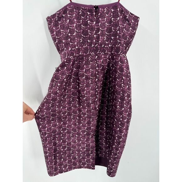 NWT J. CREW Purple Floral Strapless 100% Silk Bodycon Mini Dress Size 0 - Picture 3 of 6